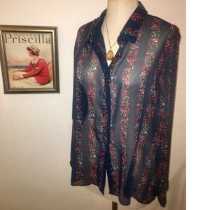 Sheer printed blouse